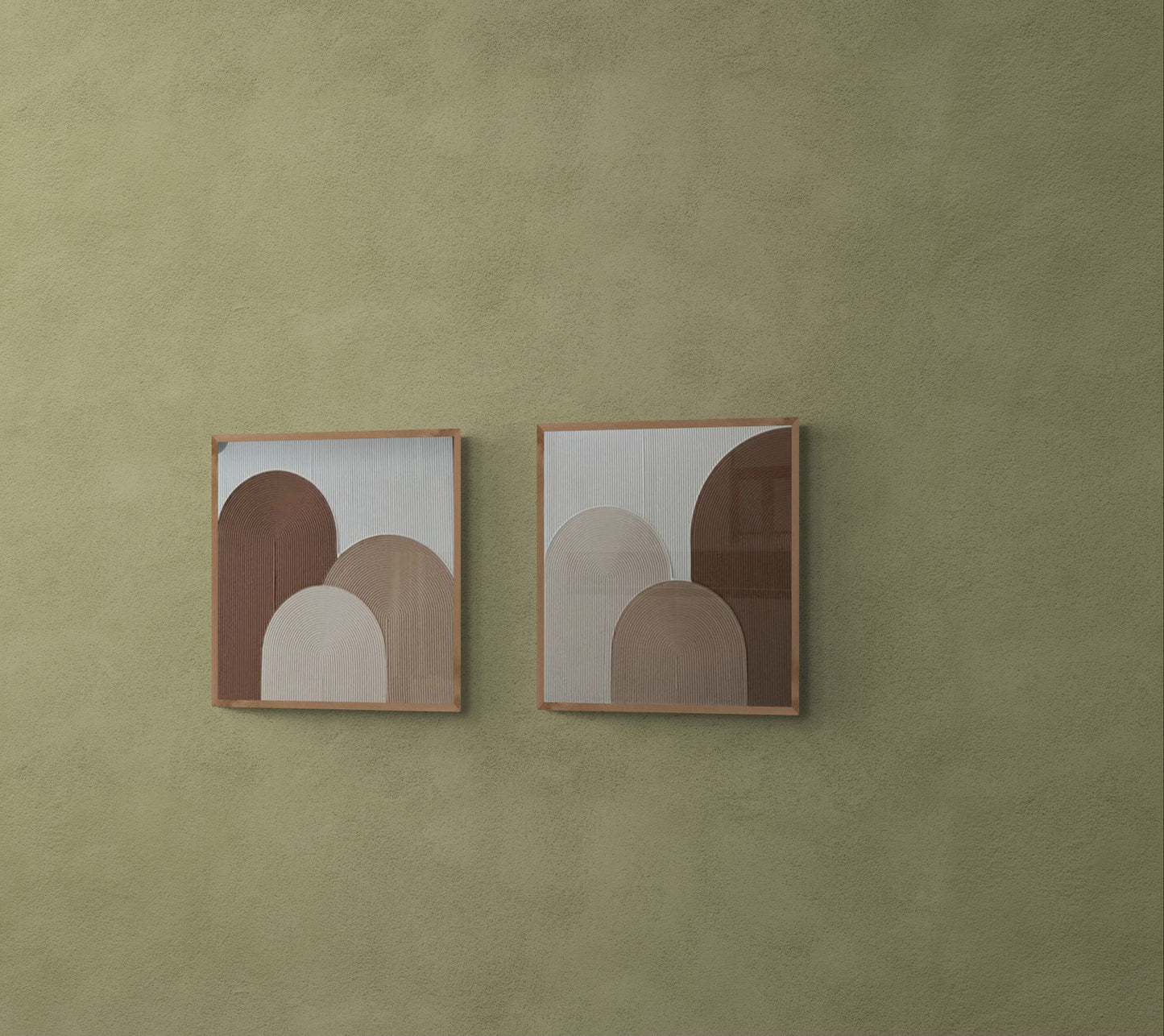 2 pieces ,Arches texture ,With wooden frame and acrylic paint ,Bono home decor ,Plaster art texture