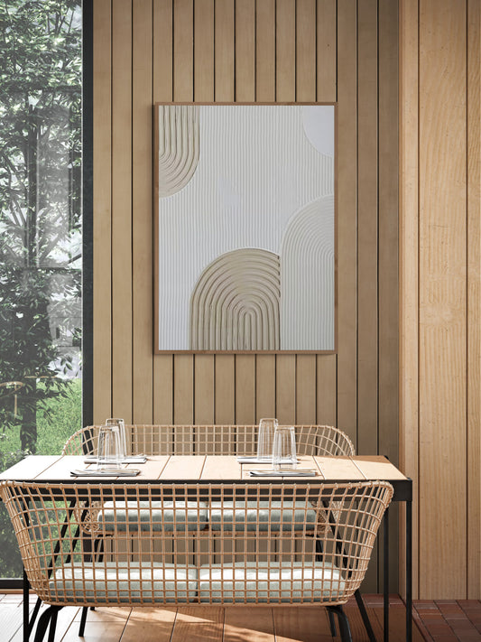Arches texture ,With wooden frame and acrylic paint ,Bono home decor ,Plaster art texture