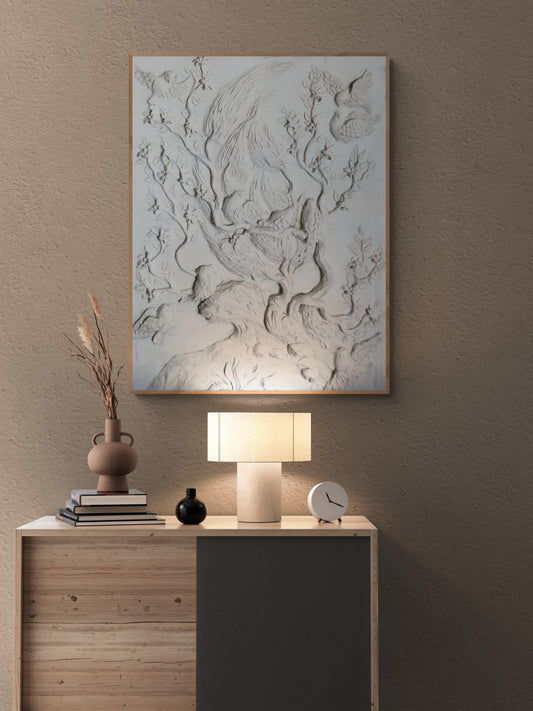 Abstract  Handmade wall art, Bohem Textured Wall Art,  Bohem Home Decor, Bohem Wall Decor, Plaster Art Texture Painting, Minimal Art texture