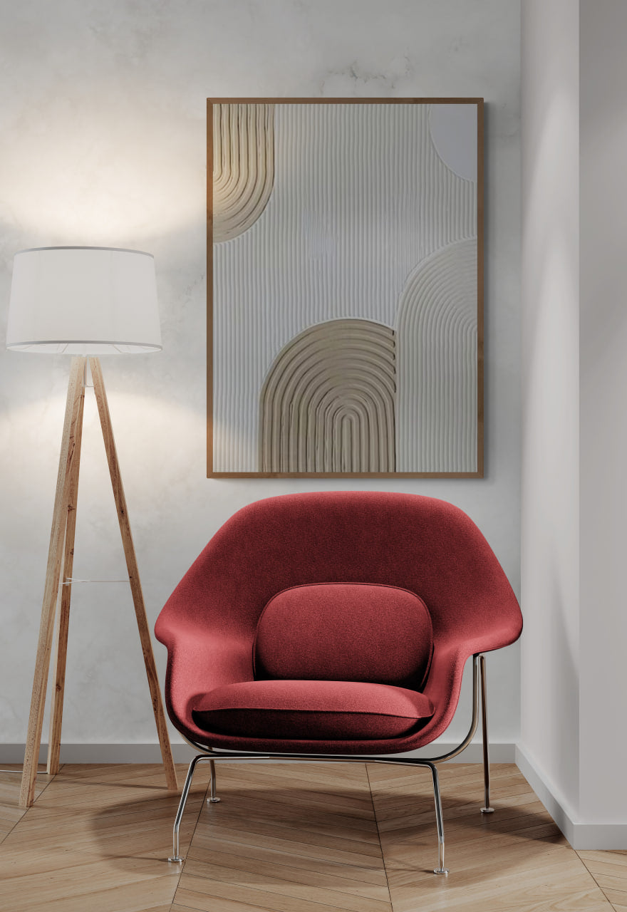 Arches texture ,With wooden frame and acrylic paint ,Bono home decor ,Plaster art texture