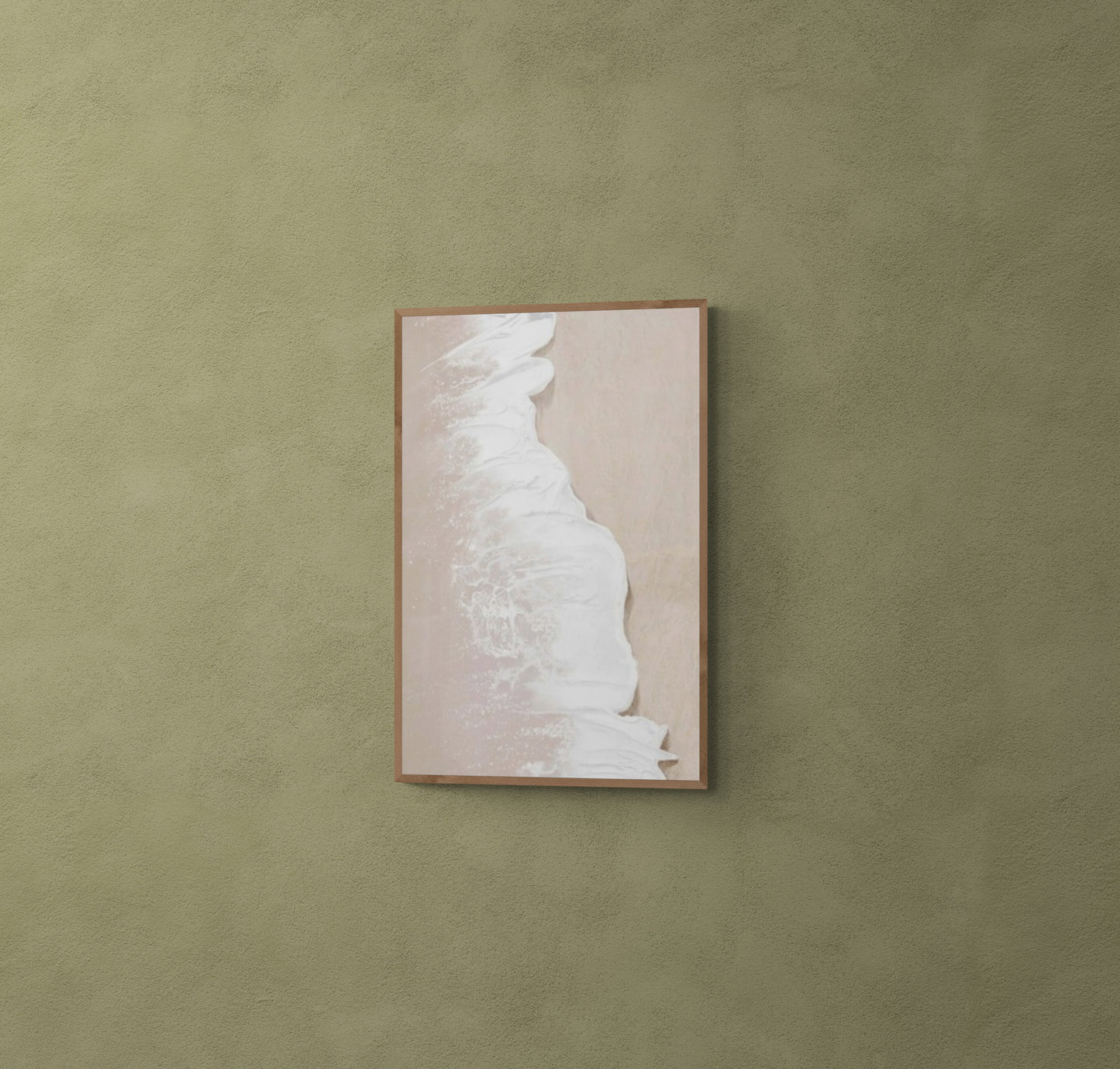 With wooden frame and acrylic paint ,Boho textured wall ,Brown ocean wave , Brown coastal  wall decor ,Sea wall art