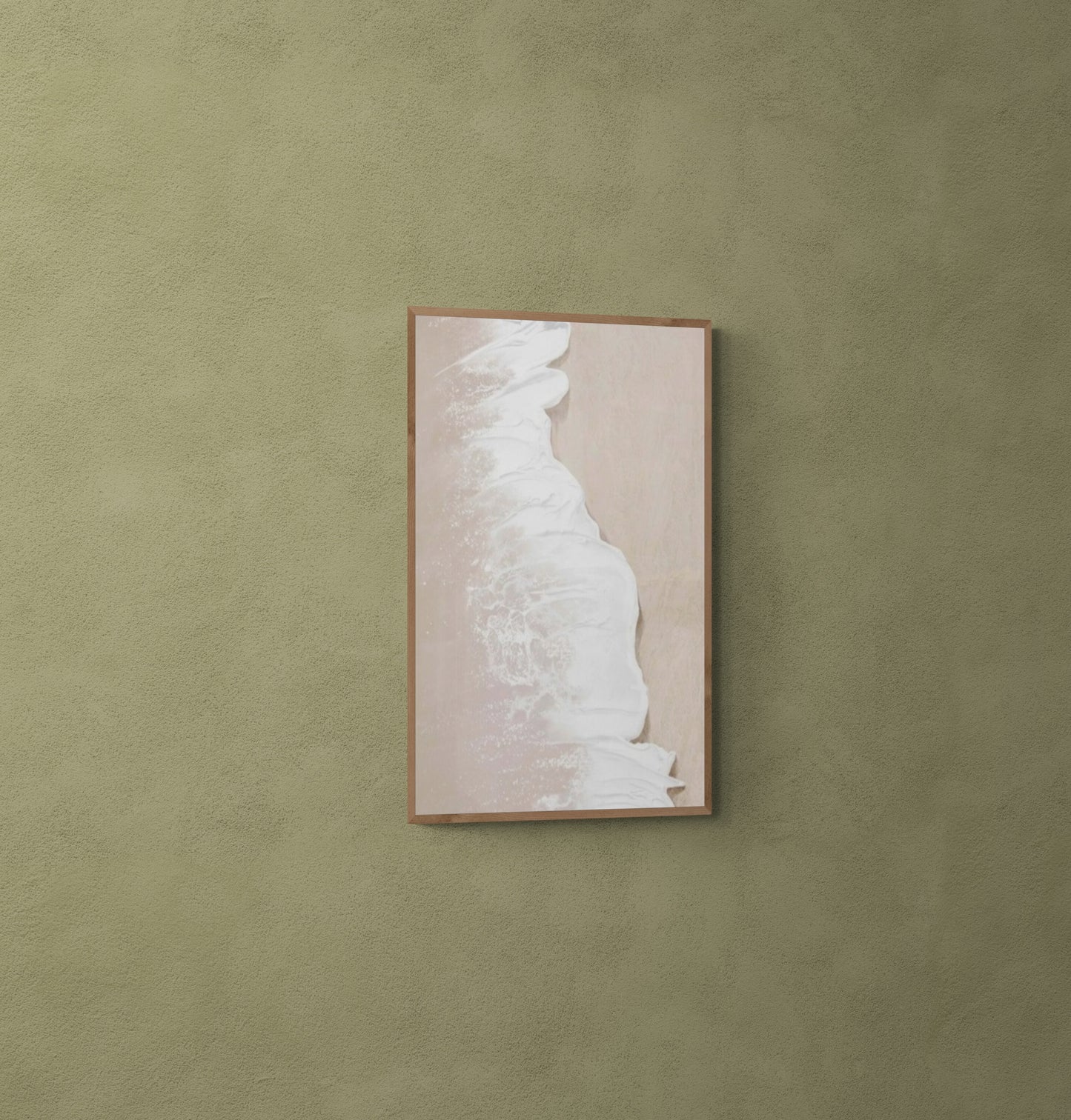 With wooden frame and acrylic paint ,Boho textured wall ,Brown ocean wave , Brown coastal  wall decor ,Sea wall art