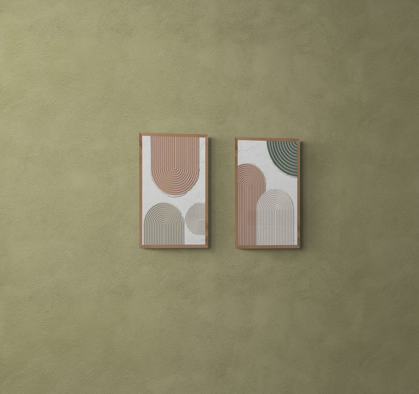 2 pieces ,Arches texture ,With wooden frame and acrylic paint ,Bono home decor ,Plaster art texture