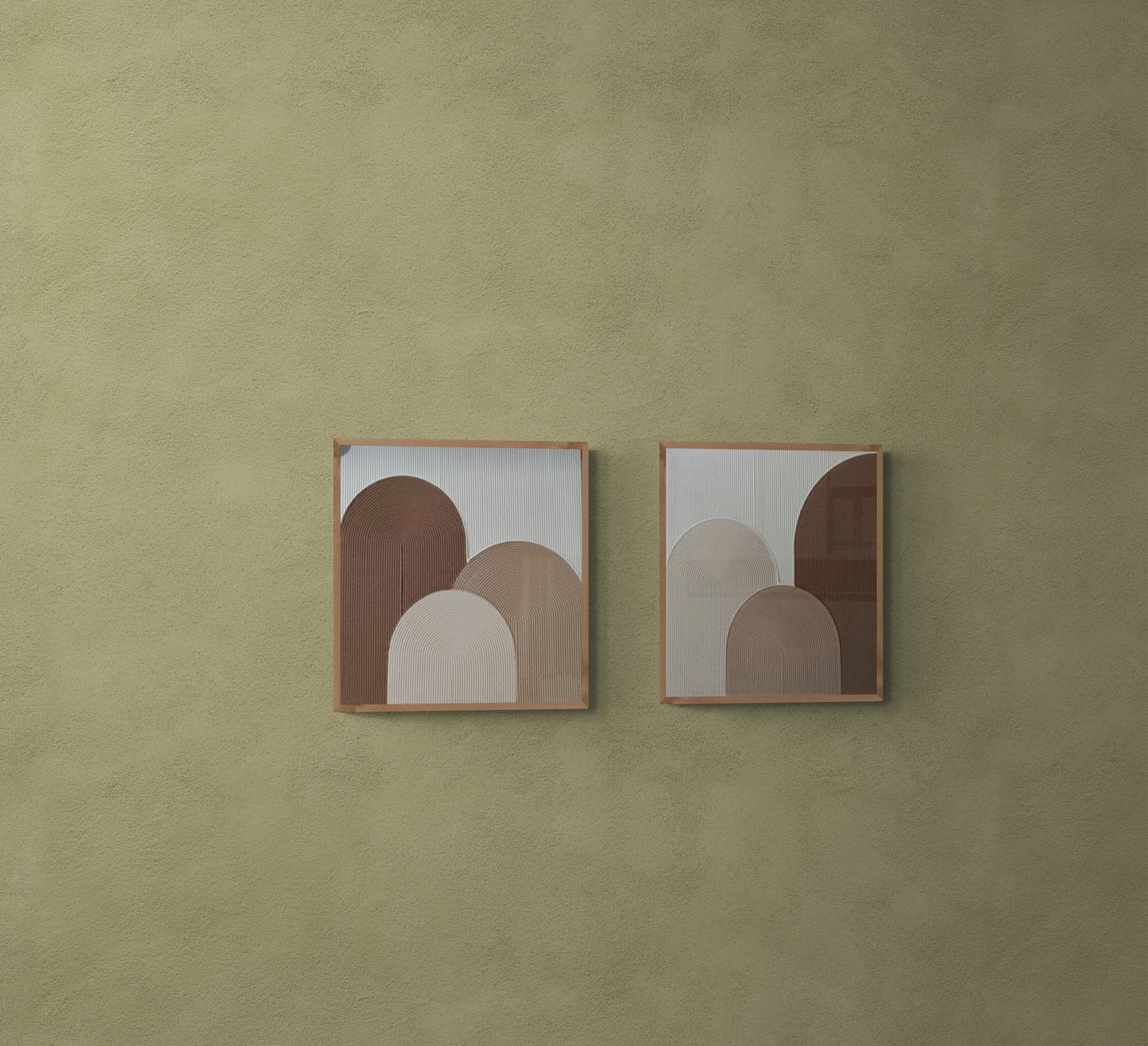 2 pieces ,Arches texture ,With wooden frame and acrylic paint ,Bono home decor ,Plaster art texture