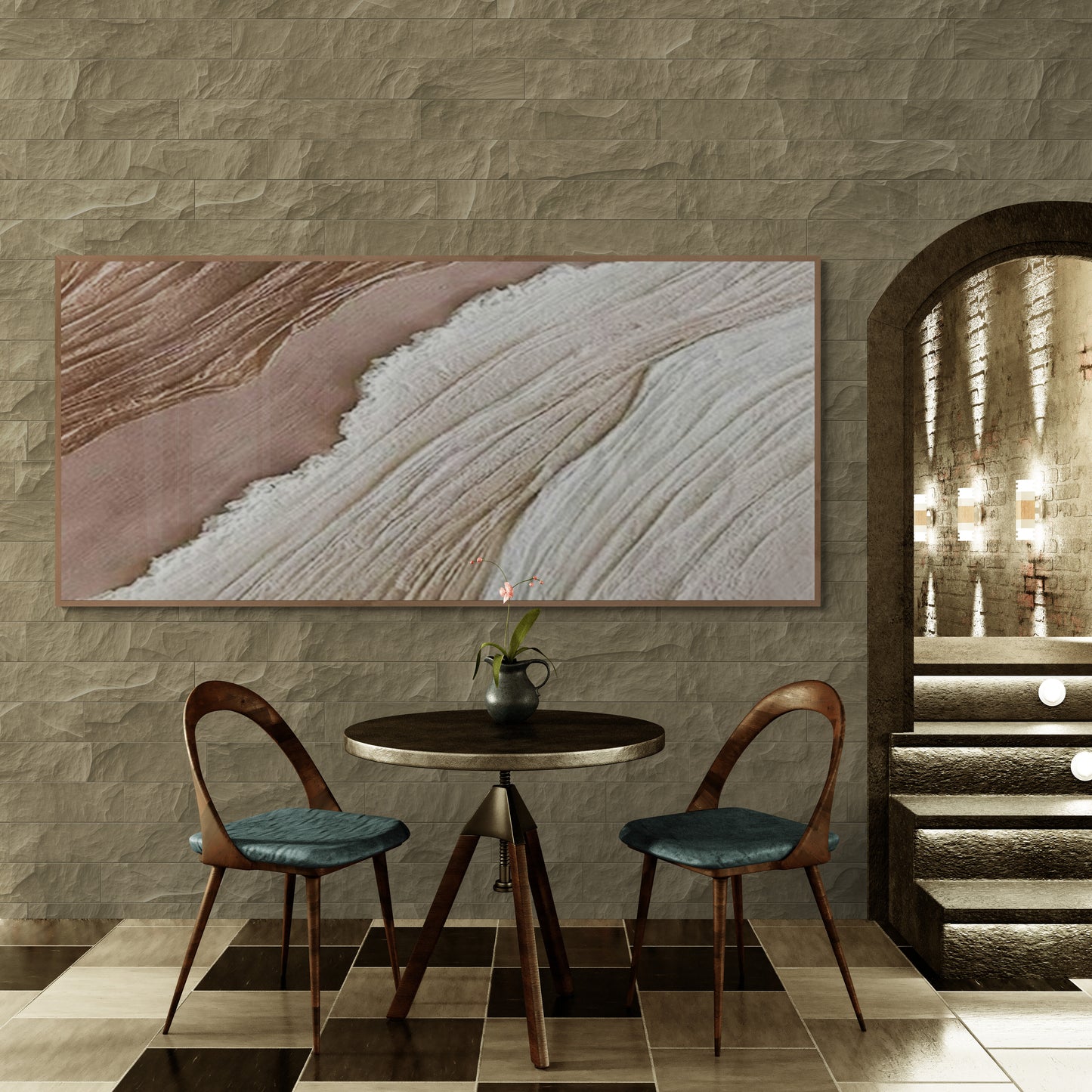 Abstract  Handmade wall art, Bohem Textured Wall Art,  Bohem Home Decor, Bohem Wall Decor, Plaster Art Texture Painting, Minimal Art texture