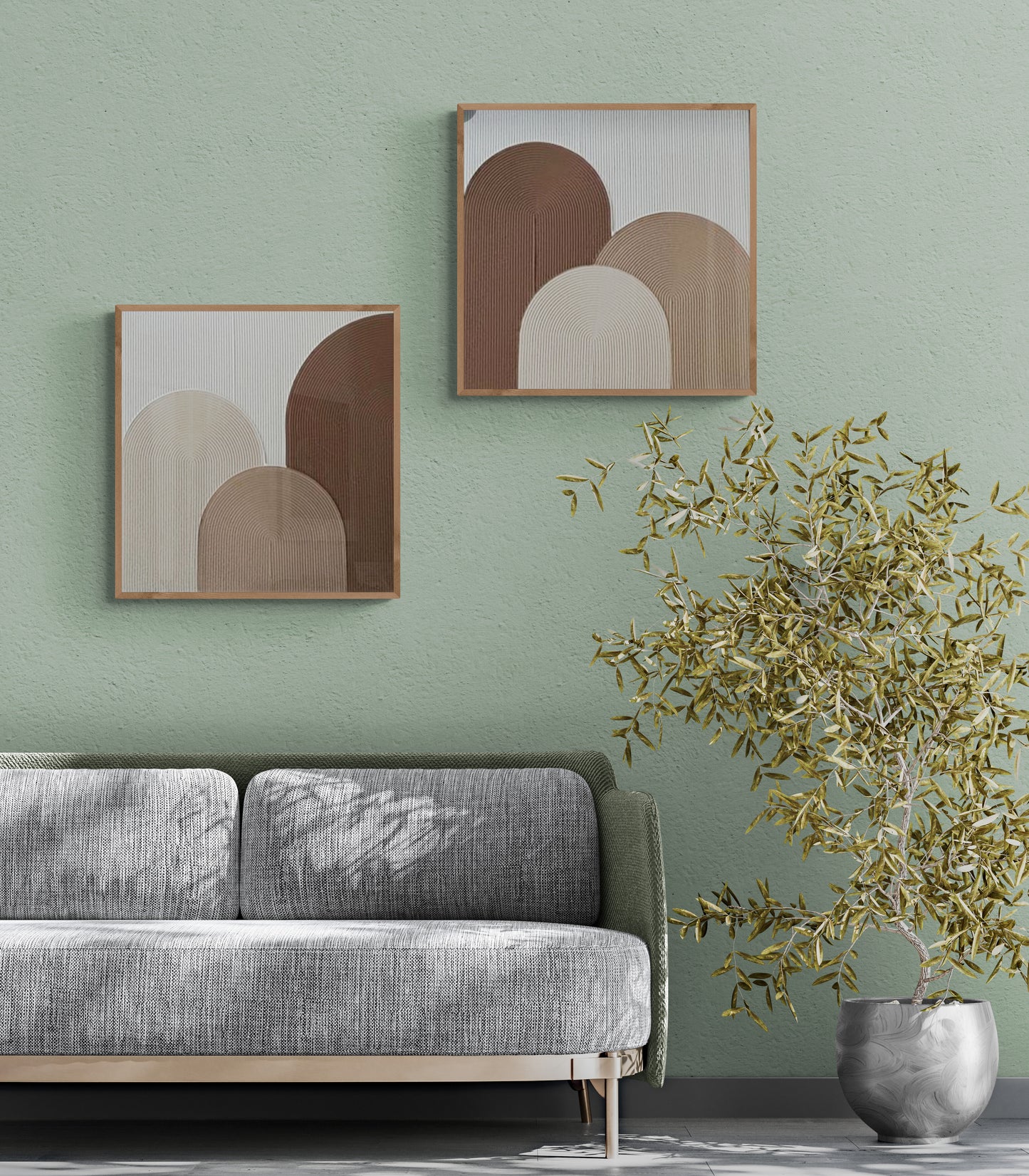 2 pieces ,Arches texture ,With wooden frame and acrylic paint ,Bono home decor ,Plaster art texture