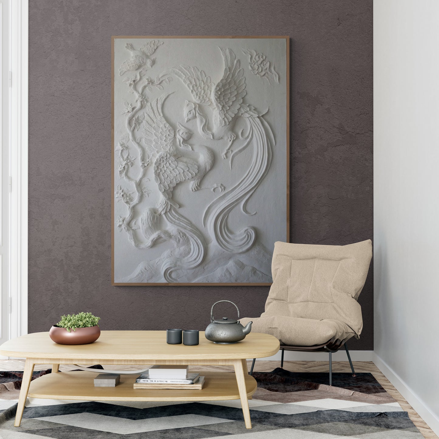 Abstract  Handmade wall art, Bohem Textured Wall Art,  Bohem Home Decor, Bohem Wall Decor, Plaster Art Texture Painting, Minimal Art texture